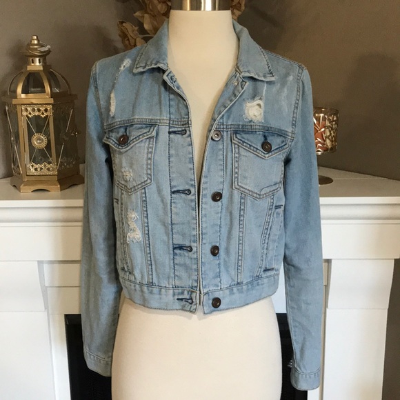 cropped denim vest forever 21